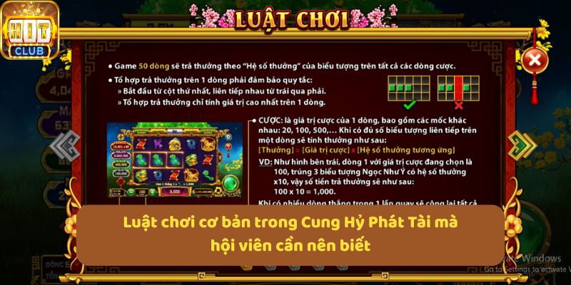 Luật chơi cơ bản trong Cung Hỷ Phát Tài mà hội viên cần nên biết